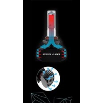 Лампы головного света ZES LED HB4, (радиатор) комп